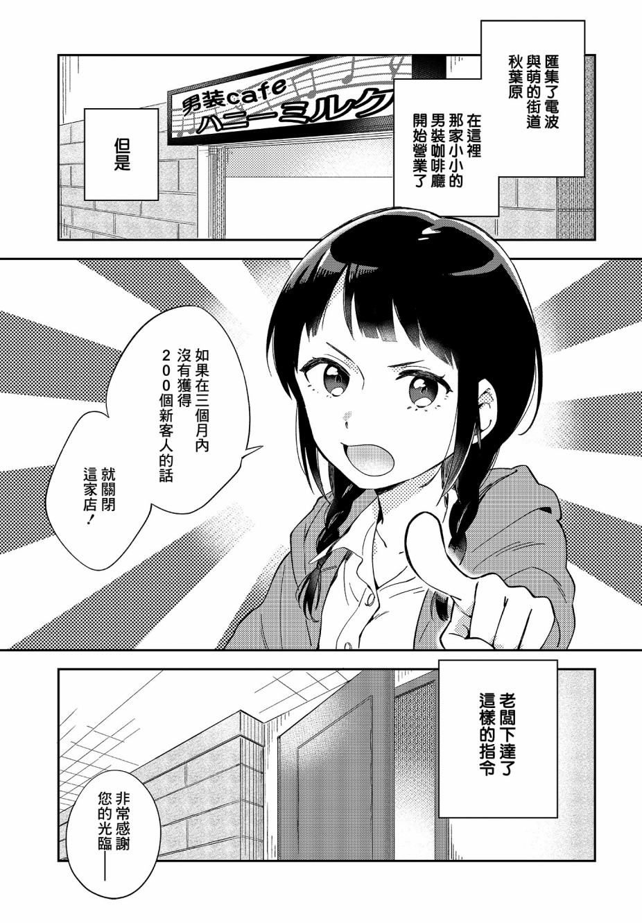 男装咖啡厅 Honey Milk 第2话 第1页